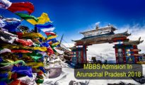 mbbs admission in arunachal pradesh 2018