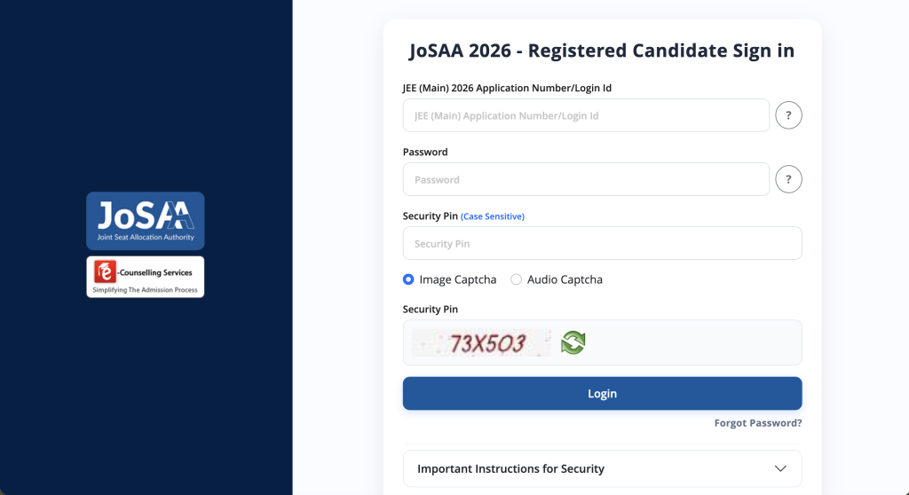 JOSAA Seat Allotment Updates 2026