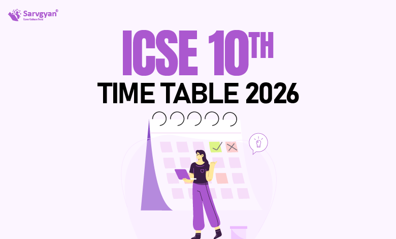 ICSE 10th Time Table 2026