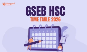 GSEB HSC 2026 Time table