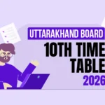 UK Board 10th Time Table 2026