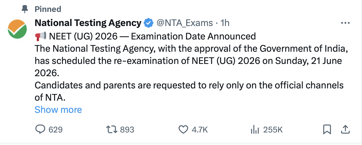 NEET re-exam date