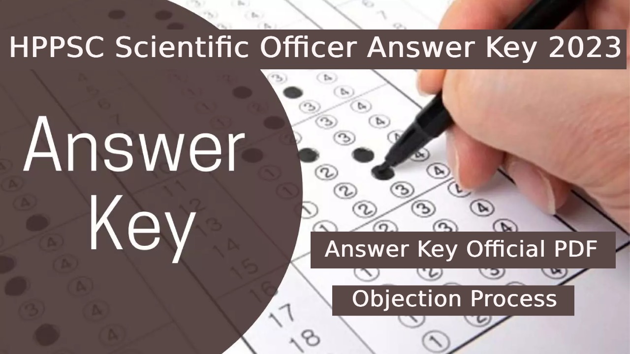 HPPSC Scientific Officer Answer Key 2023 Out, Response Sheet Official