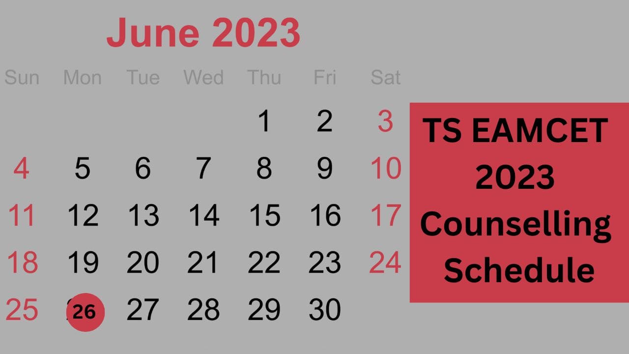 TS EAMCET 2023 Counselling Schedule Out Registration Begins On June 26