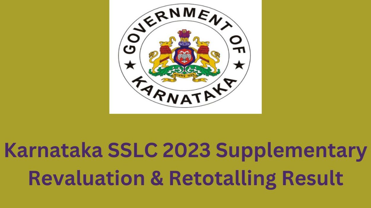 Karnataka SSLC 2023 Supplementary Revaluation & Retotalling Result