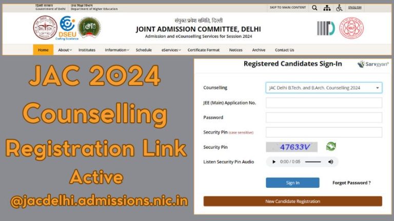 Jac Nic In JAC Counselling Schedule Out, Registration Begins @jacdelhi.admissions ...